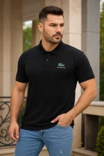 تیشرت مردانه یقه دکمه دار مدل Lacoste - تصویر 5