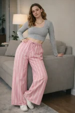 شلوار راحتی زنانه راه‌راه